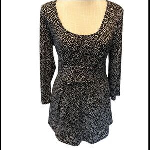 Black & White Polkadot Babydoll top Large